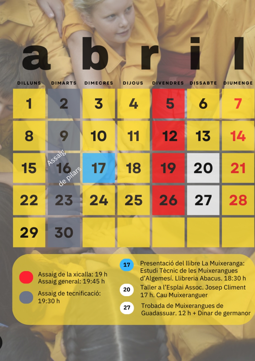 Calendari d'abril