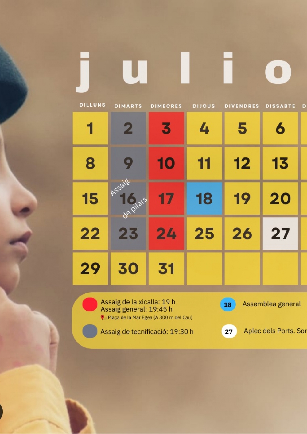 Calendari de juliol