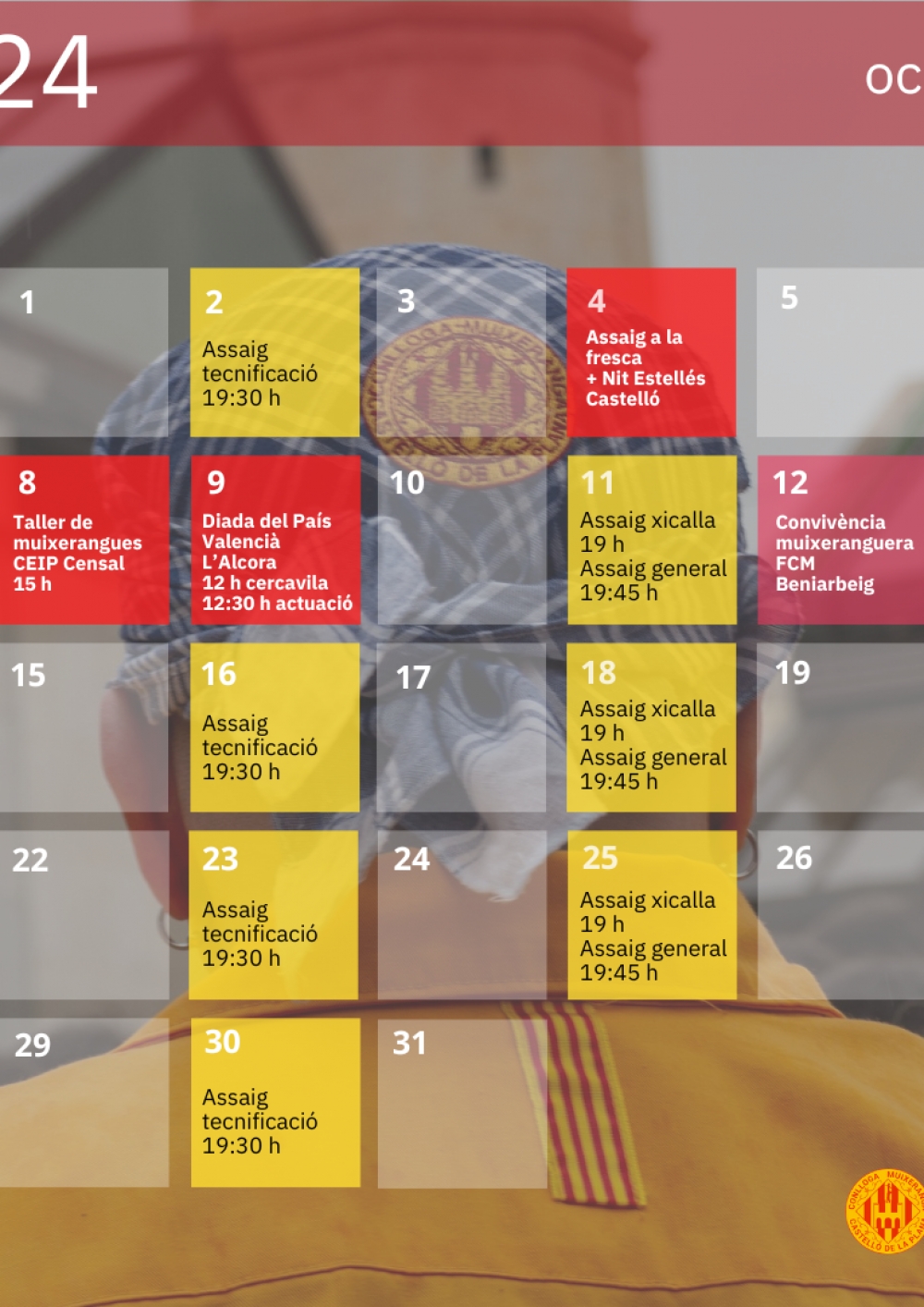 Calendari d'octubre de 2024